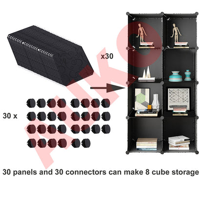 10/30pcs Panel Connector DIY Kit For Cube Storage Cupboard Cabinet Wardrobe Rack