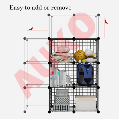 2 to 25 Cube White DIY Wire Storage Shelves Cabinet Metal Display Shelf Toy Book